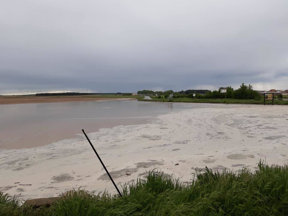 Campo inundado en el nordeste de la provincia.