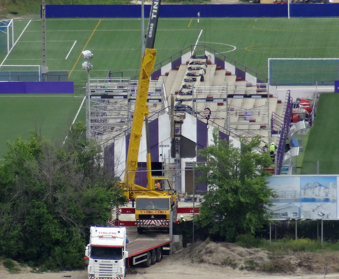 Obras en los campos Anexos a Zorrilla. 