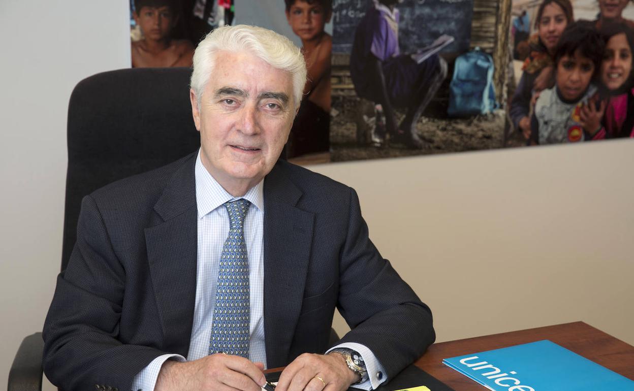El presidente de Unicef España, Gustavo Suárez Pertierra.