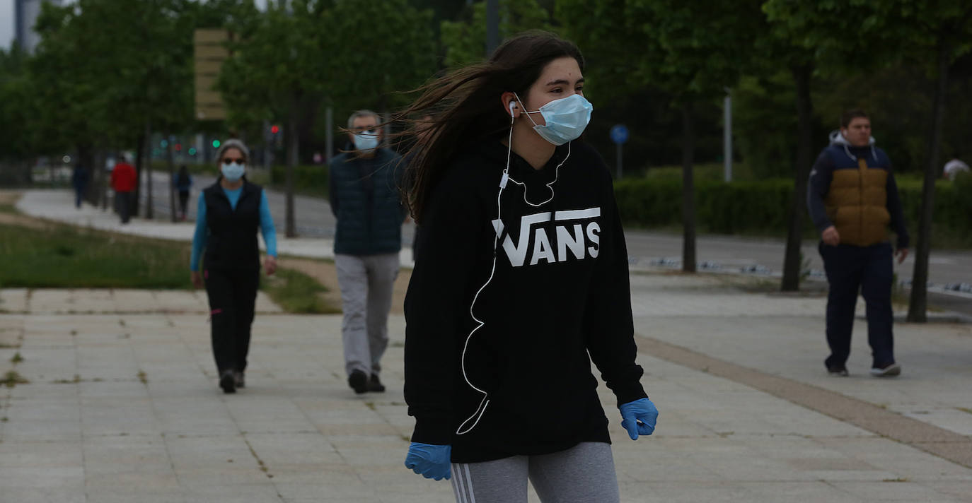 Primer día de deporte en Valladolid tras semanas de confinamiento