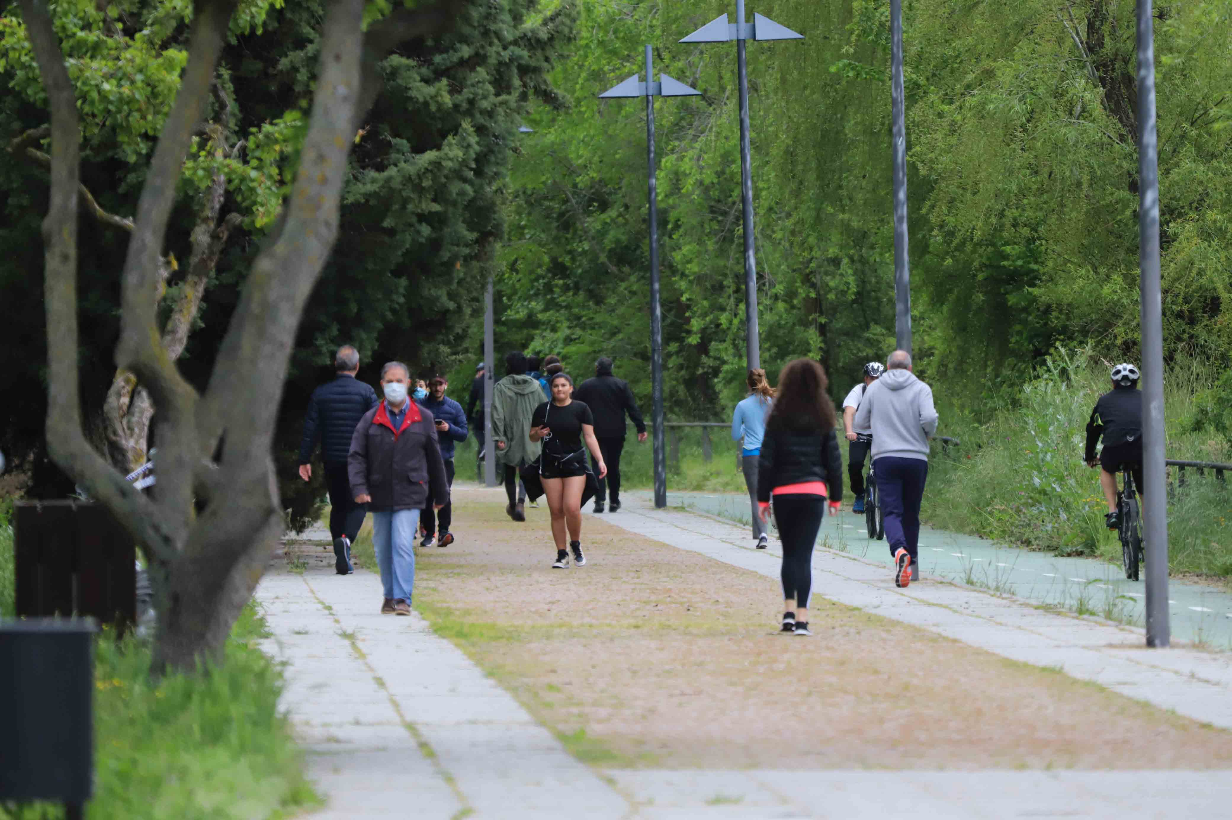 Fotos: Los salmantinos salen a la calle a pasear y hacer deporte por primera vez desde la instauración del estado de alarma