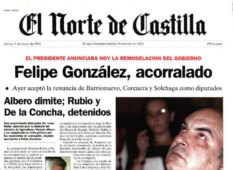 Portada de El Norte del 5 de mayo de 1994.