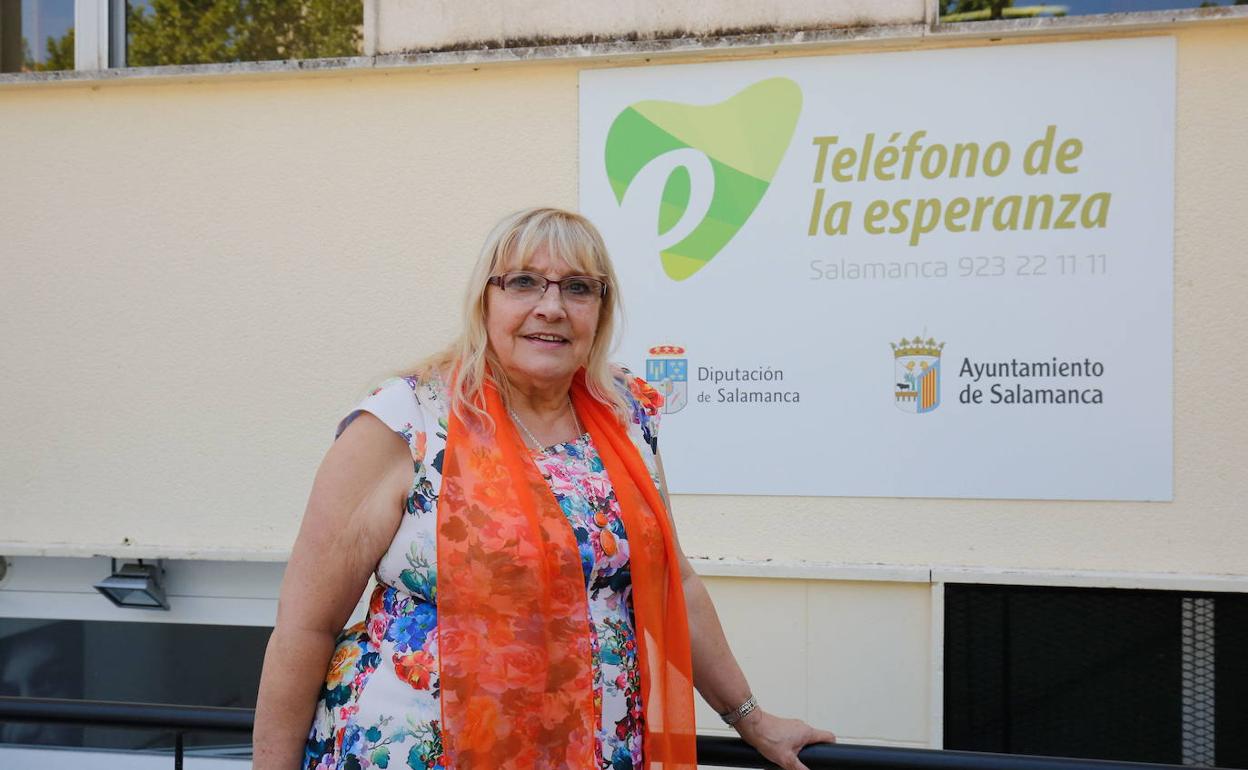 Carmen Igea Rasueros es la presidenta delTeléfono de la Esperanza de Salamanca. 