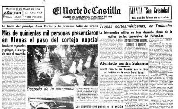 Portada de El Norte del 15 de mayo de 1962
