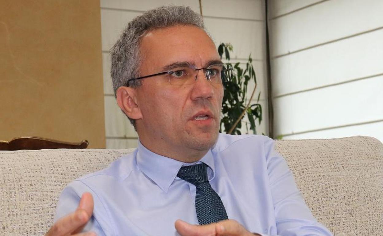 Javier Izquierdo, durante la entrevista.