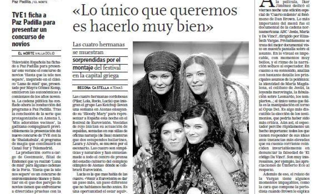 Hemeroteca: el fracaso de Las Ketchup en Eurovisión