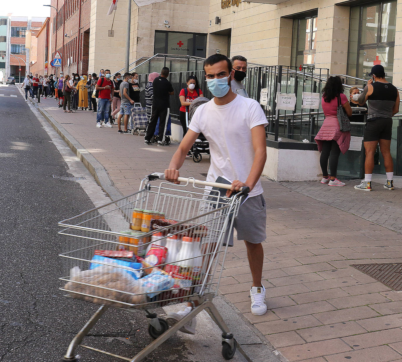 Fotos: Reparto de alimentos de Cruz Roja en Valladolid