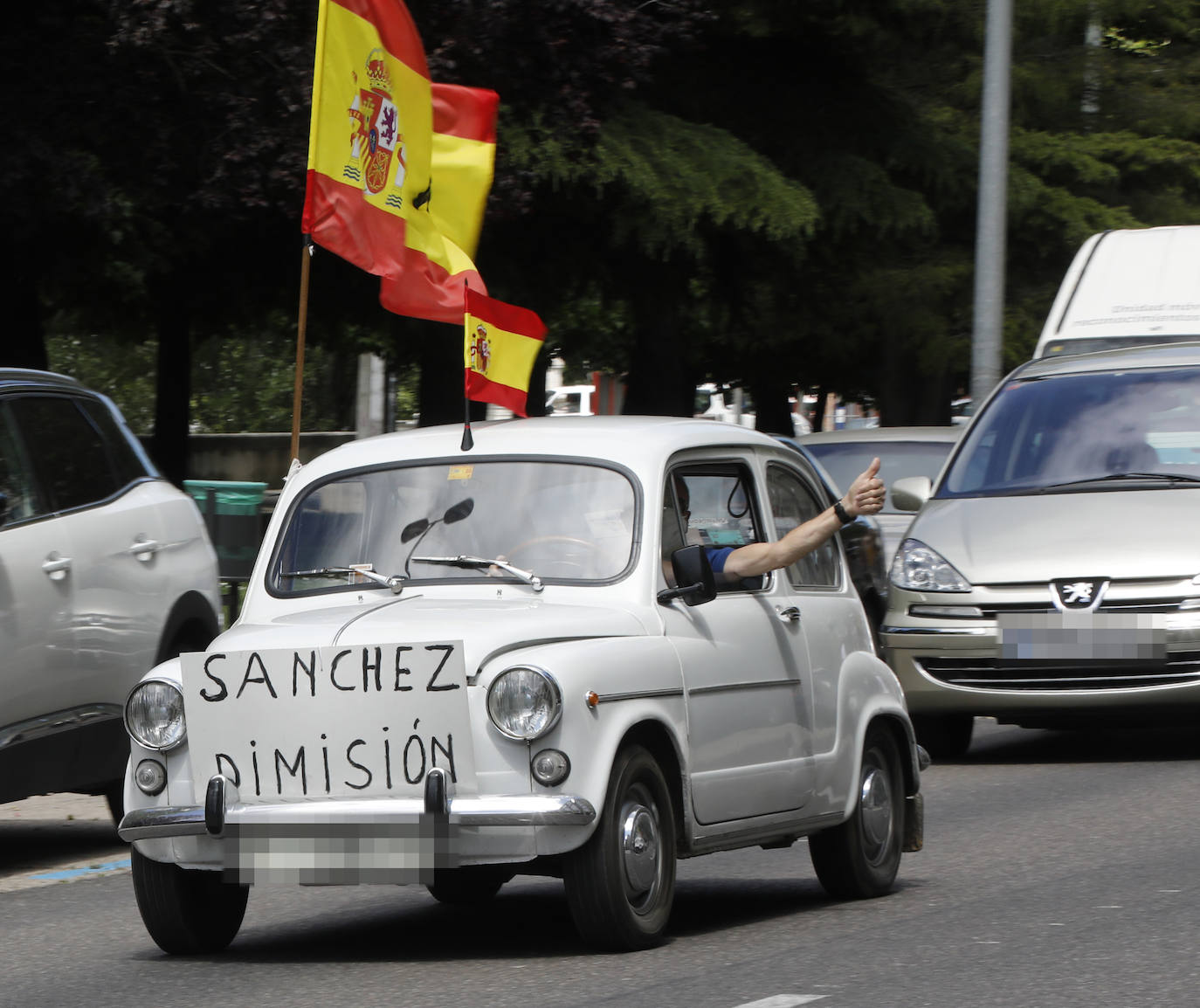 La caravana de Vox toma Palencia. 