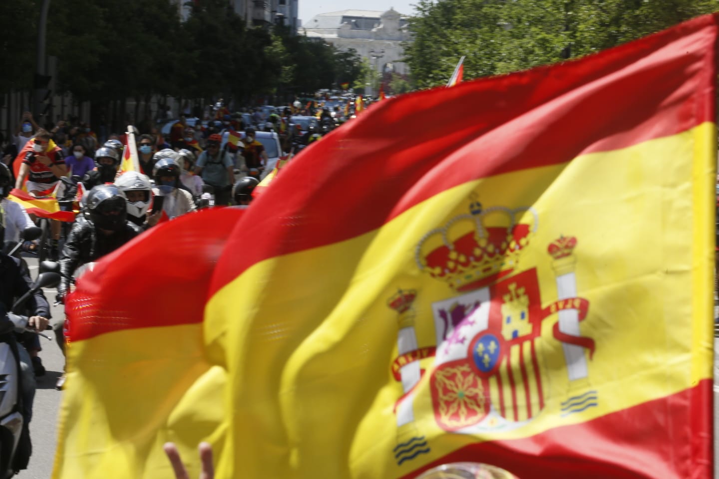 Fotos: Vox saca cientos de coches a las calles de Vallaodlid