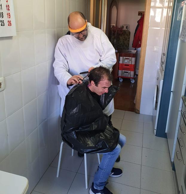 Gorka Sánchez ha mantenido algunas rutinas pese al confinamiento.