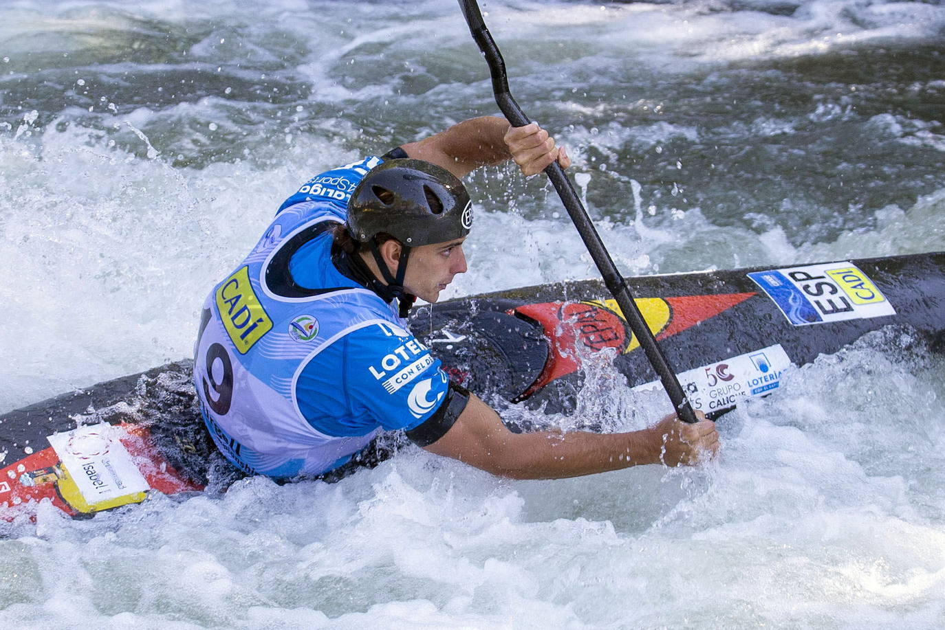 David Llorente, durante el último campeonato del Mundo en el que logró la medalla de plata.