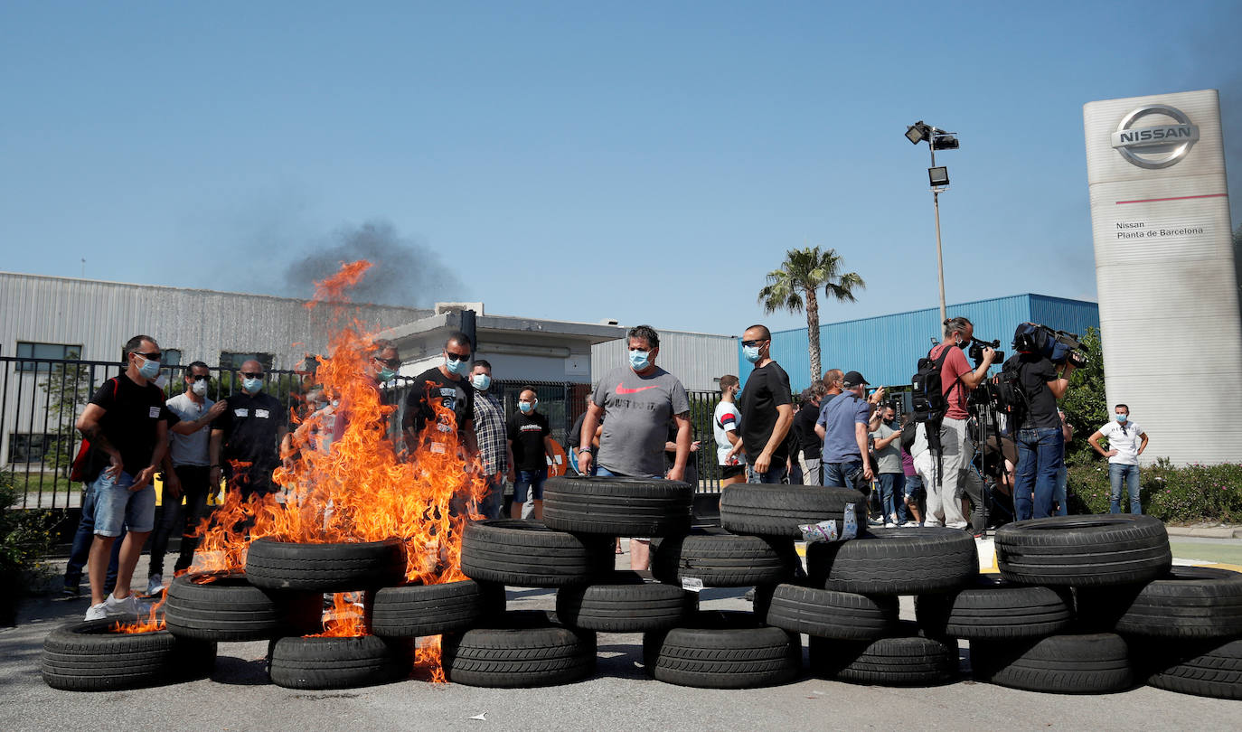 Fotos: Las protestas por el cierre de Nissan, en imágenes