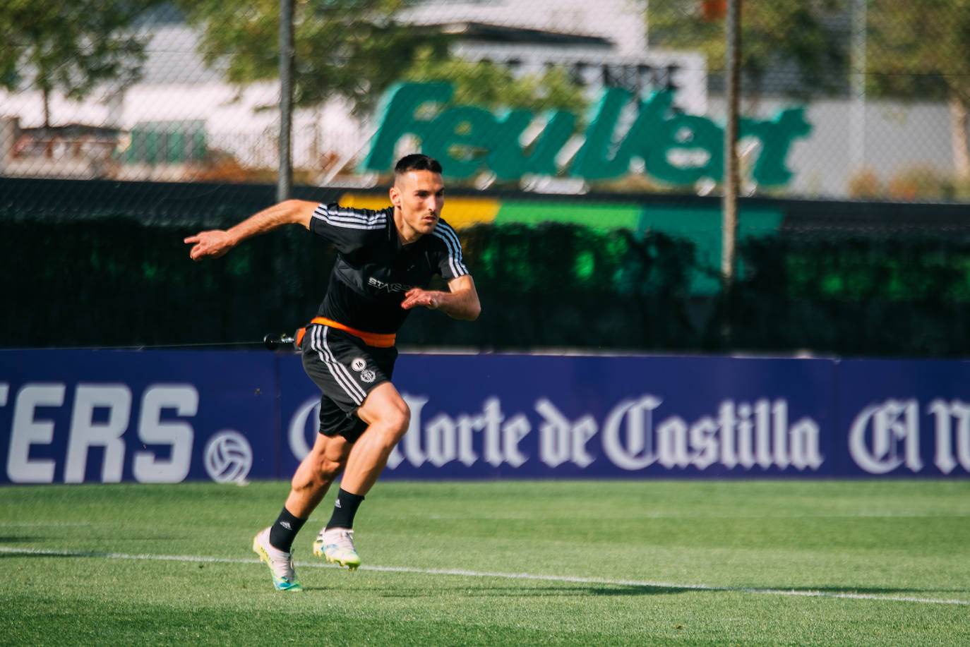 Los jugadores del Pucela siguen con su preparación para retomar la competición liguera. 