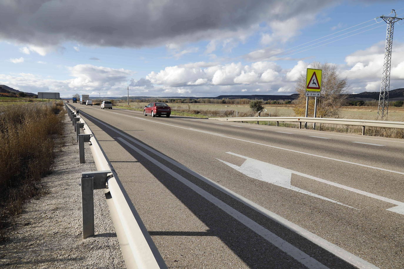 Un tramo de la autovía, a su paso por Quintanilla. 