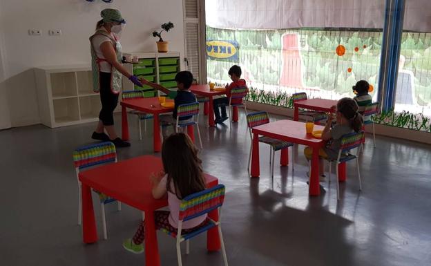 Aula del centro de educación infantil Palotes, en Zaratán. 