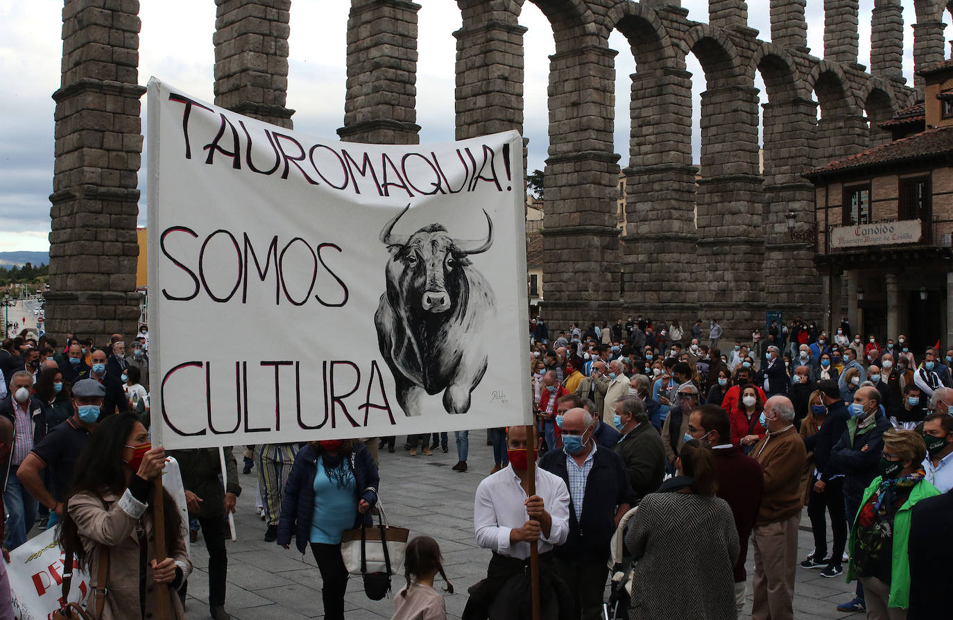 Paseo en defensa de la tauromaquia en Segovia 