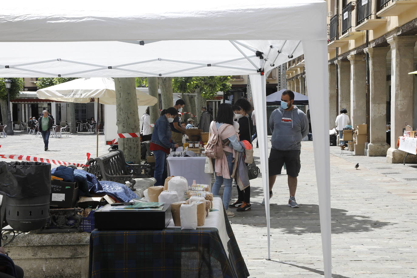 Fotos: El mercado ecológico de Palencia vuelve a la Plaza Mayor