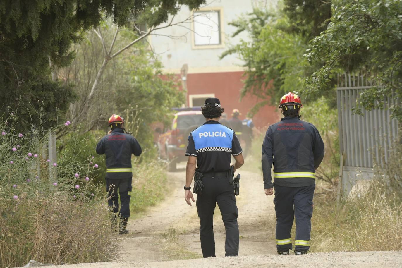 Efectivos de seguridad en la nave de San Cristóbal. 