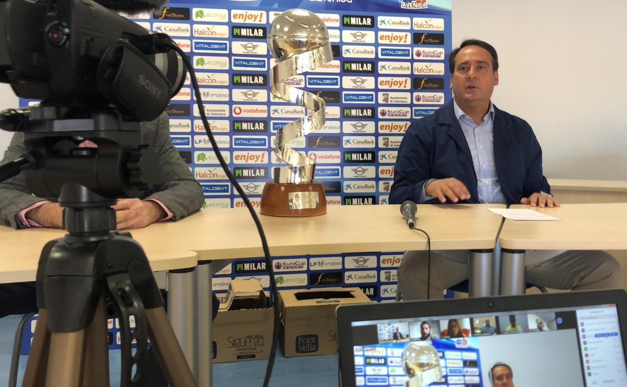 Jorge Recio, durante la rueda de prensa de hoy. 