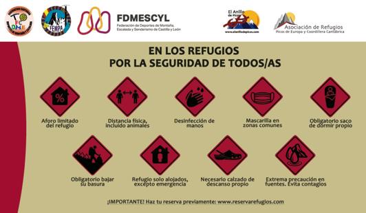 Medidas distribuidas por la federación de montaña.