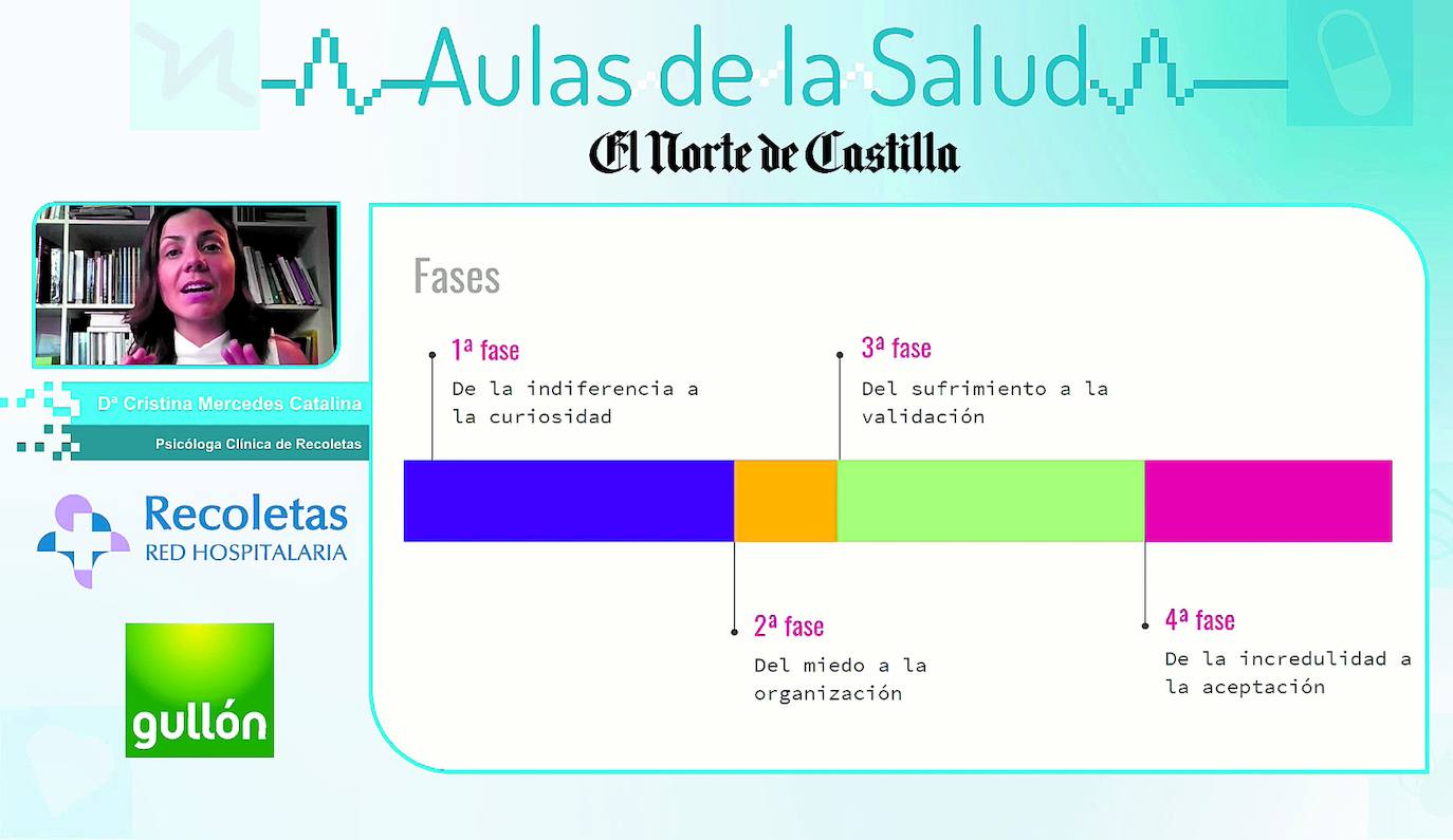 La psicóloga Cristina Catalina Fernández durante su presentación en la web. 