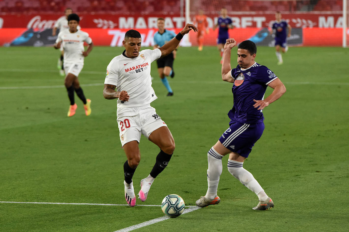 Olivas adelantó al Valladolid en la primera parte y Ocampos empató en un partido muy bien jugado por los blanquivioletas