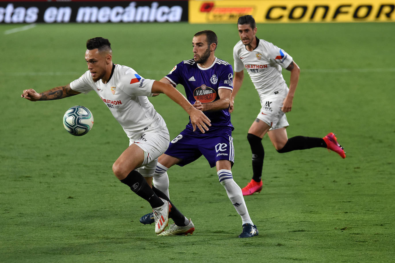 Olivas adelantó al Valladolid en la primera parte y Ocampos empató en un partido muy bien jugado por los blanquivioletas