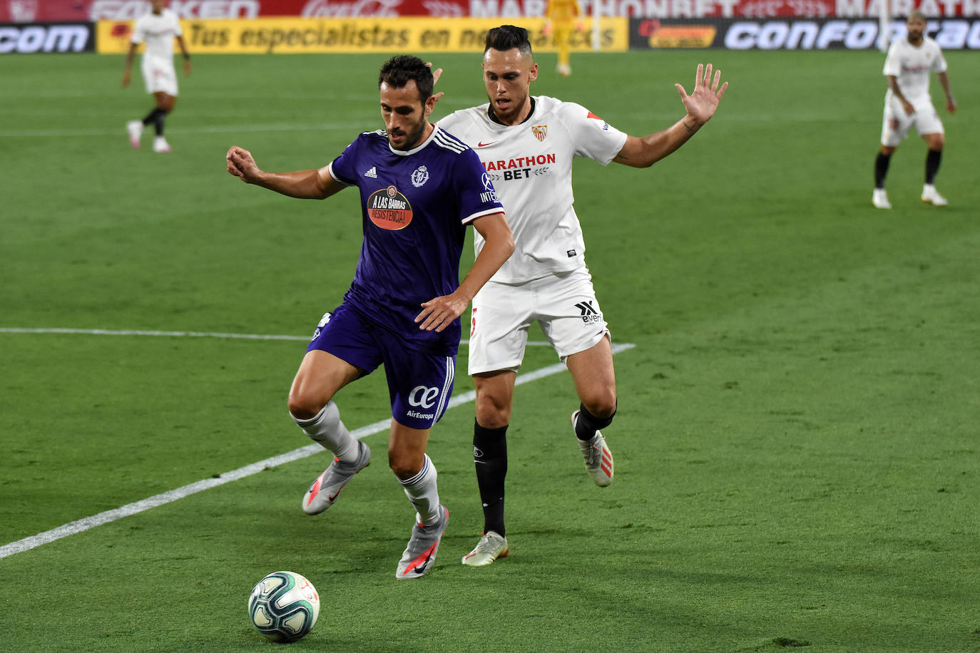 Olivas adelantó al Valladolid en la primera parte y Ocampos empató en un partido muy bien jugado por los blanquivioletas