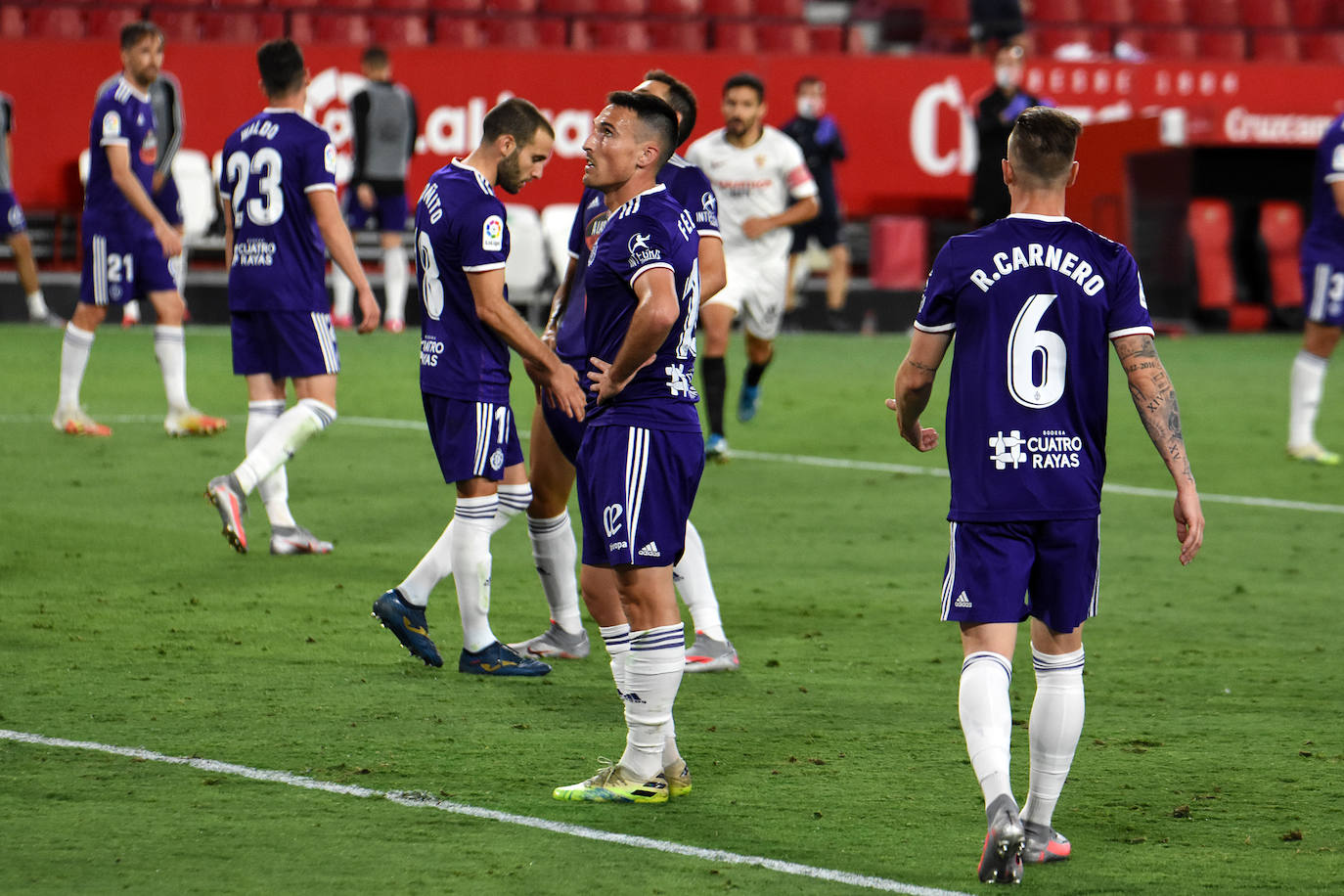 Olivas adelantó al Valladolid en la primera parte y Ocampos empató en un partido muy bien jugado por los blanquivioletas