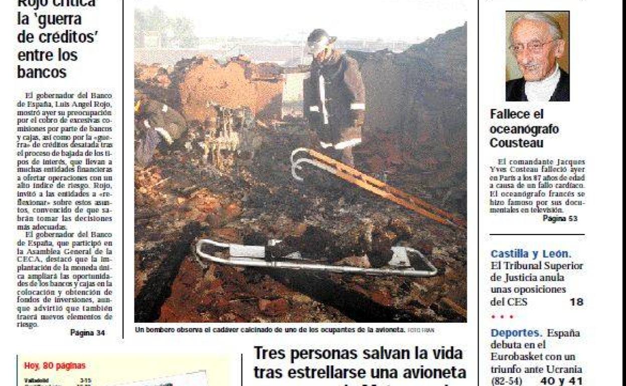 Portada de El Norte de Castilla del 26 de junio de 1997. 