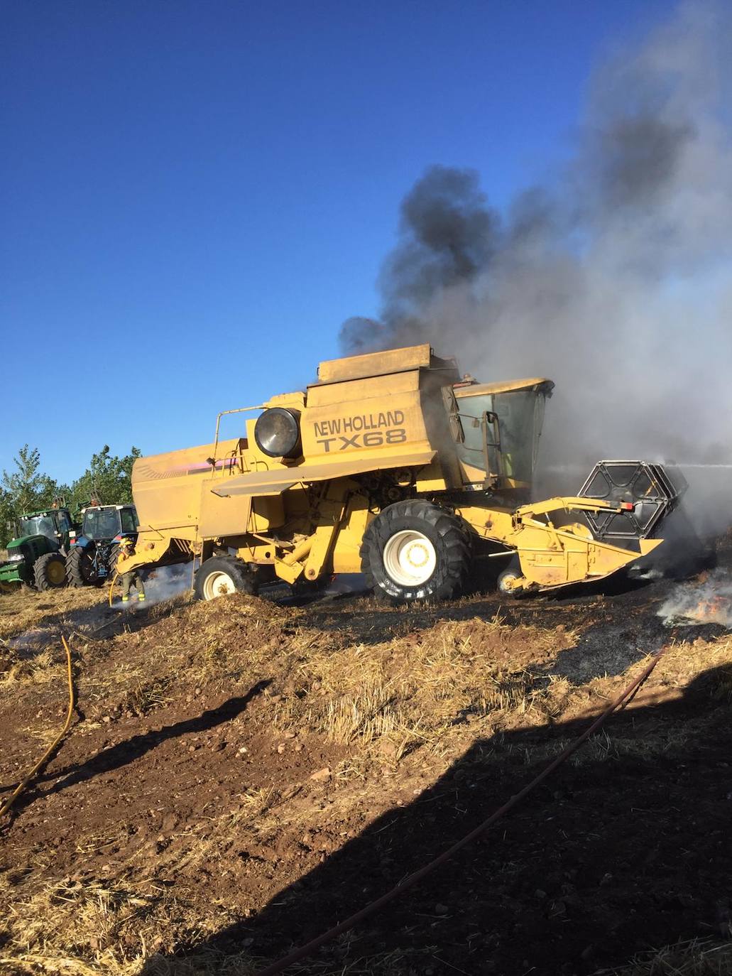 Lugar en el que se originó el incendio en Campo de San Pedro.