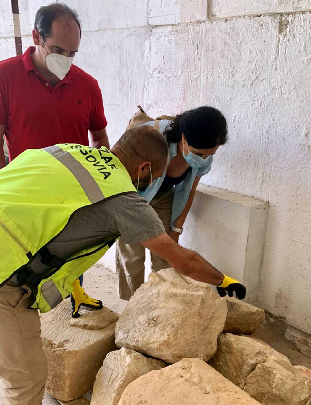 Restos encontrados en las obras del Alcázar de Segovia 