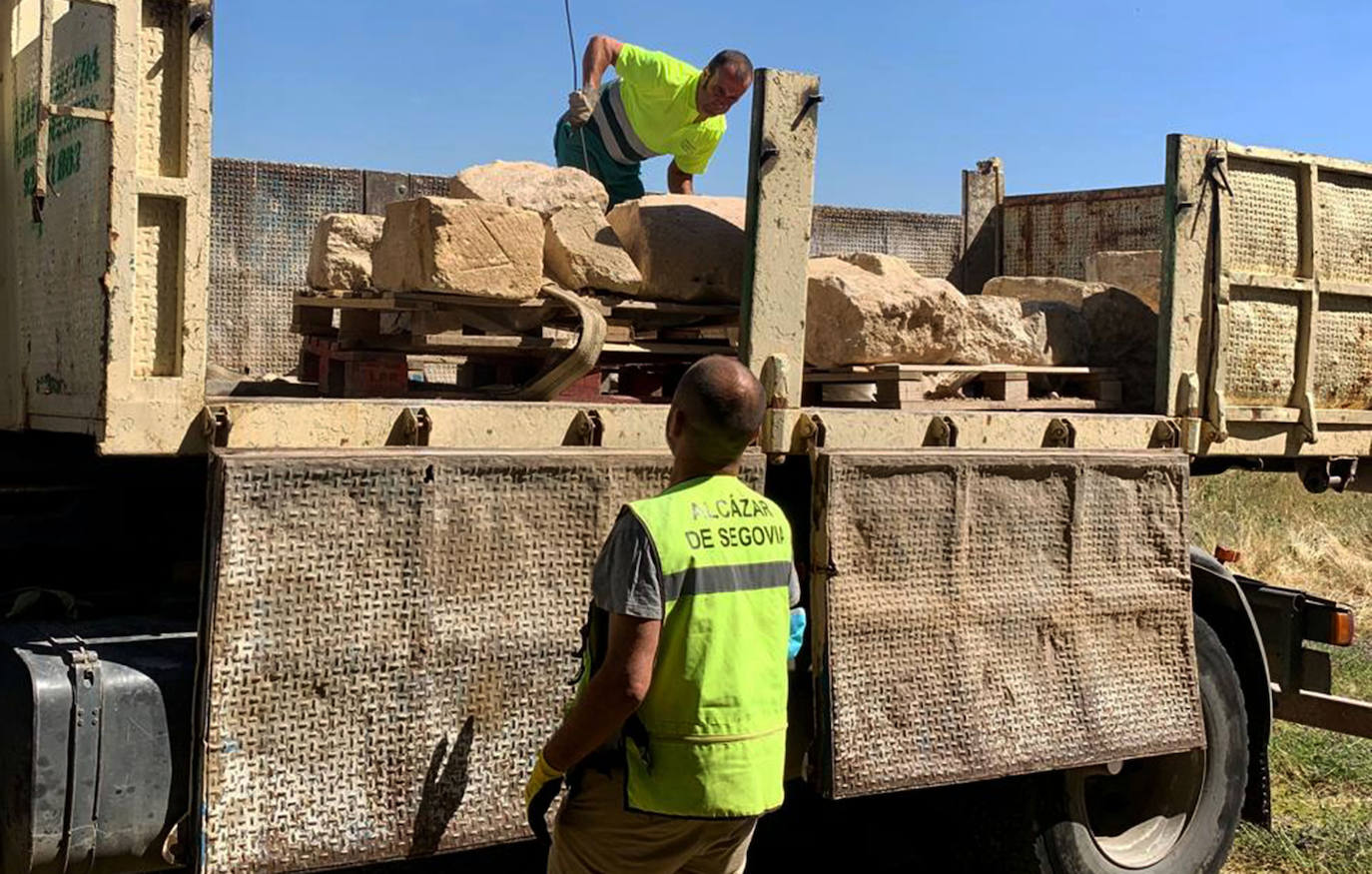 Restos encontrados en las obras del Alcázar de Segovia 