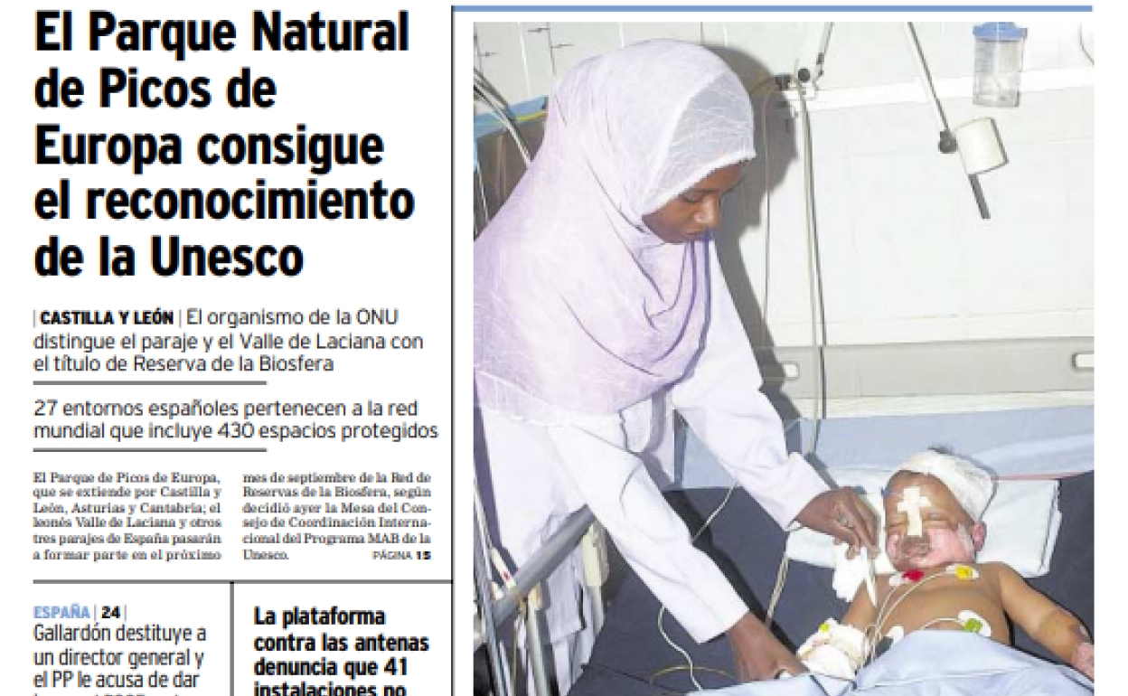 Hemeroteca: La Unesco declara Picos de Europa y el Valle de Laciana Reservas de la Biosfera