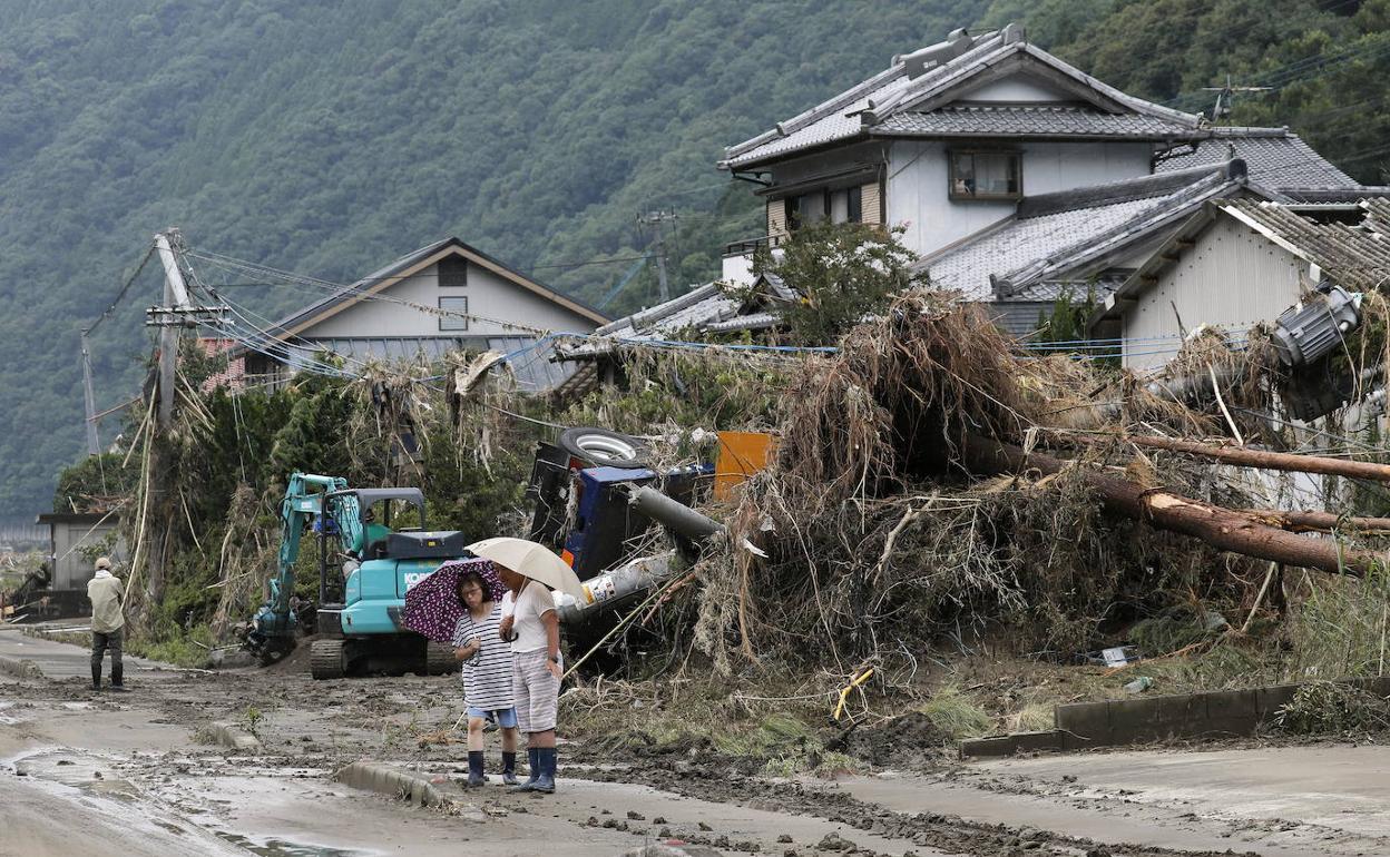 Japón, entre la pandemia y las inundaciones