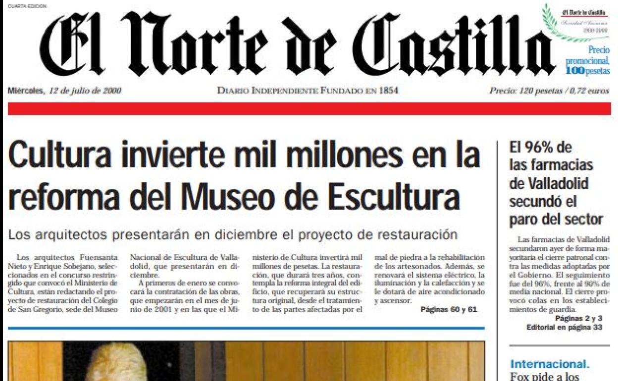 Hemeroteca: Mil millones para la reforma del Museo de Escultura de Valladolid
