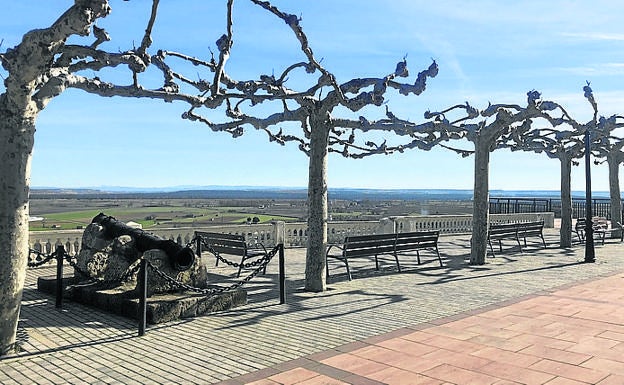 Cañón en el paseo de El Espolón.
