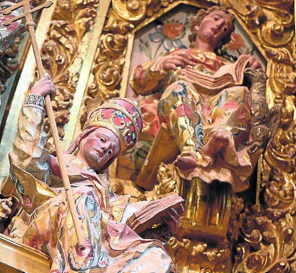 Imagen de Gregorio Magno, en la iglesia.
