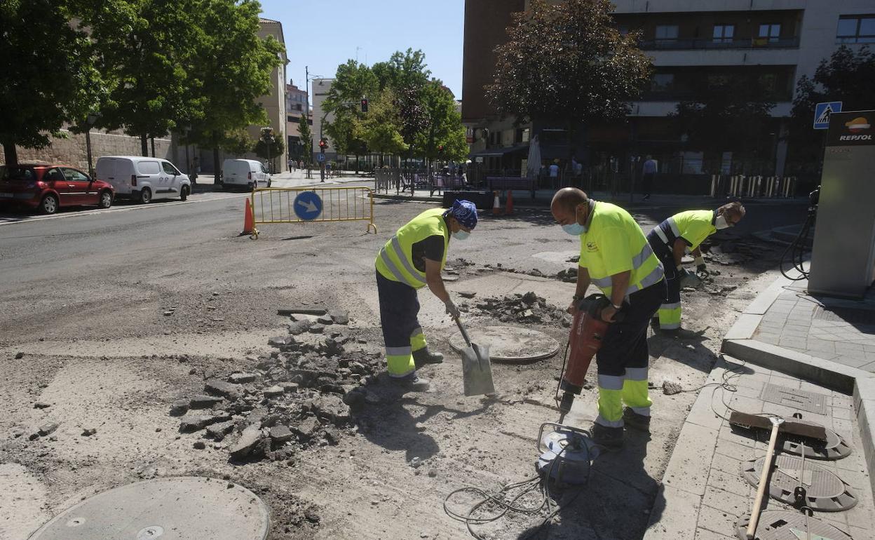 Obras en la capital durante la última semana de junio. 