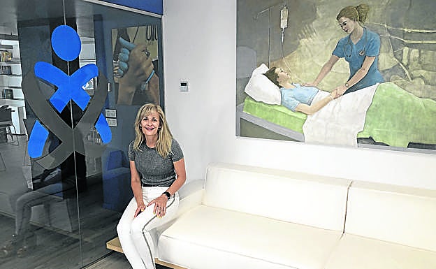 Silvia Sáez Belloso, en la actual sede del Colegio Profesional de Enfermería de Valladolid.