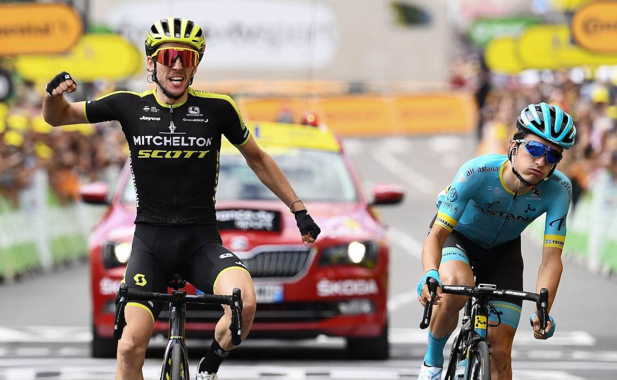 Yates se impone a Peio Bilbao en una etapa del Tour.