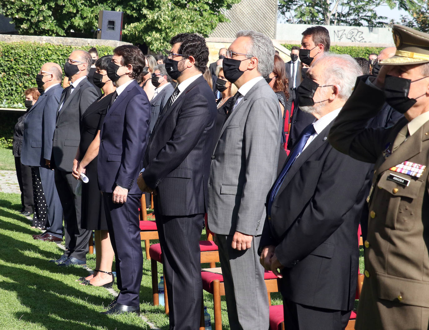 Homenaje a las víctimas de covid en Castilla y León.