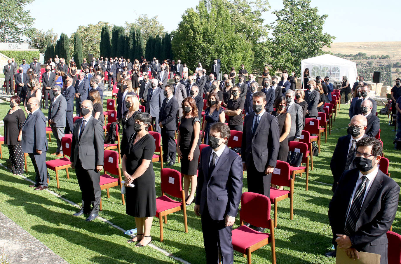 Homenaje a las víctimas de covid en Castilla y León.