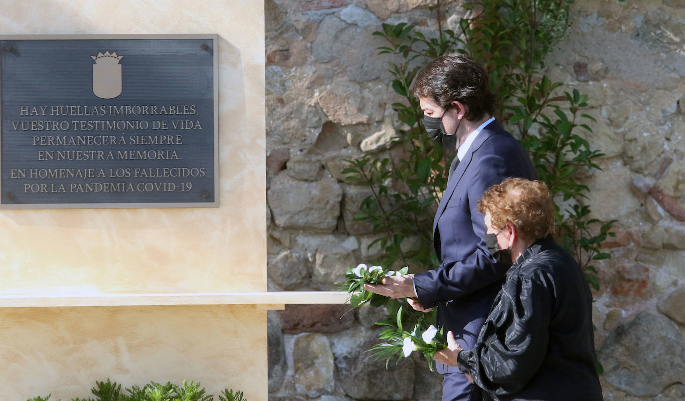 Homenaje a las víctimas de covid en Castilla y León.