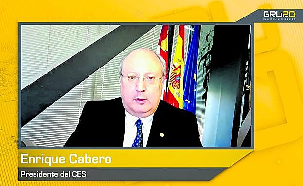 Enrique Cabero, en la Mesa de Turismo de GRUPO20.