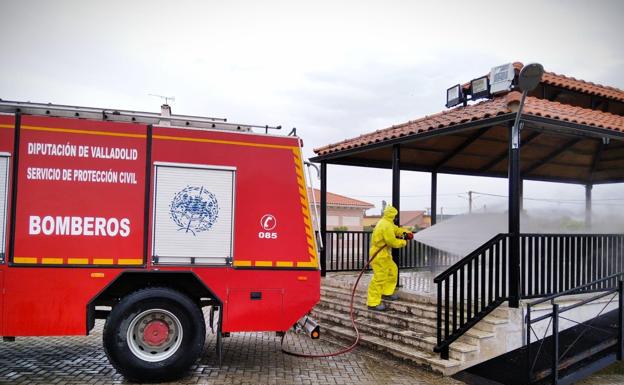 Los Bomberos trabajarán a partir de este domingo en labores de desinfección en Íscar y Pedrajas