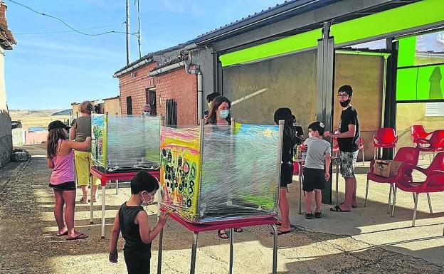 Taller de pintura en San Pelayo. 