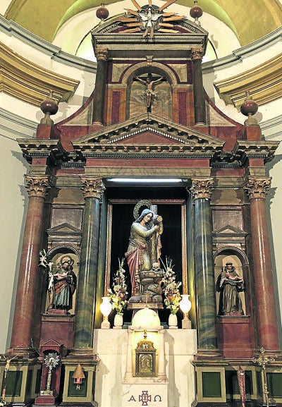 Retablo mayor de la iglesia de Santa María Magdalena.