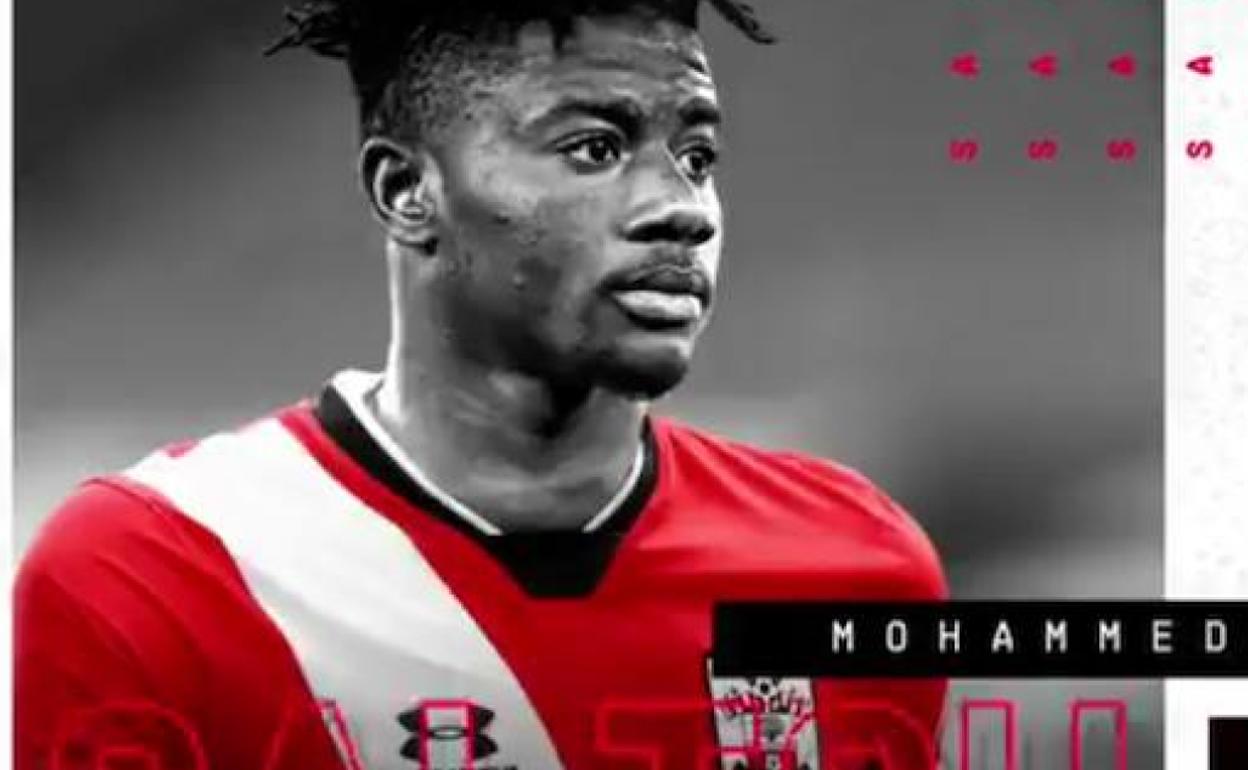 Imagen de Salisu lanzada por el Southampton, su club de destino.