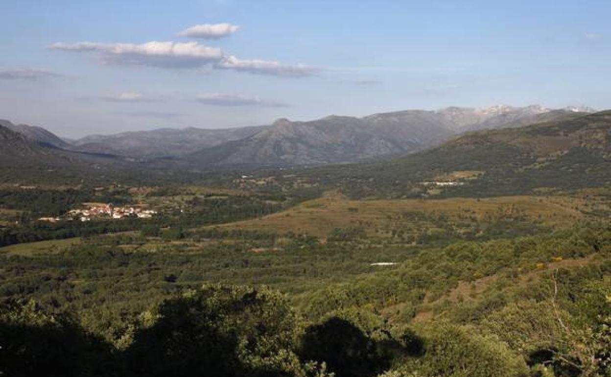 Vista aérea de la comarca de El Barco de Ávila en la que se ha detectado el brote. 